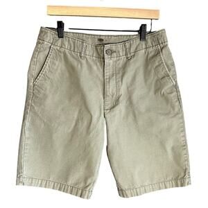 Old Navy Olive Green Casual Flat Front Chino Shorts Size 32